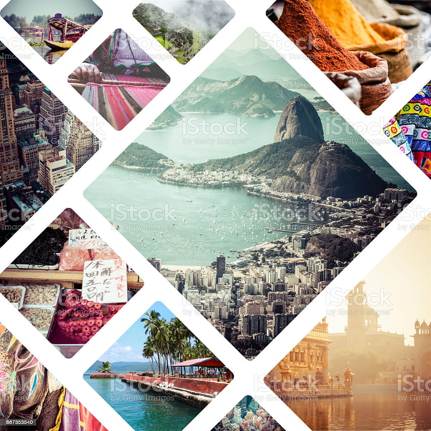 Collage Of Travell Travel Backgrounds Stock, travel collage HD phone wallpaper