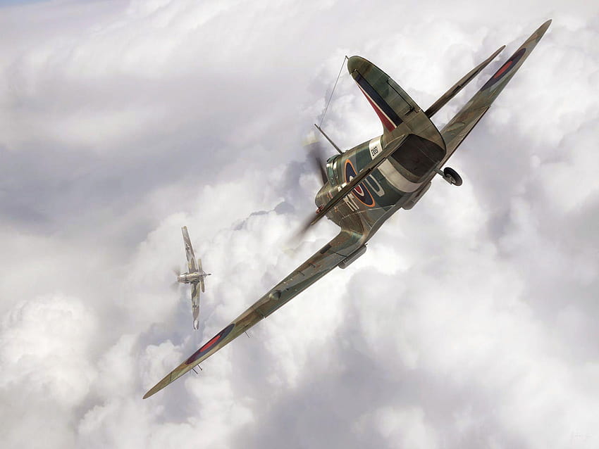 Supermarine Spitfire und Hintergründe, coole britische Spitfire HD-Hintergrundbild