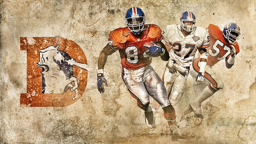 For > Denver Broncos Throwback Logo HD wallpaper
