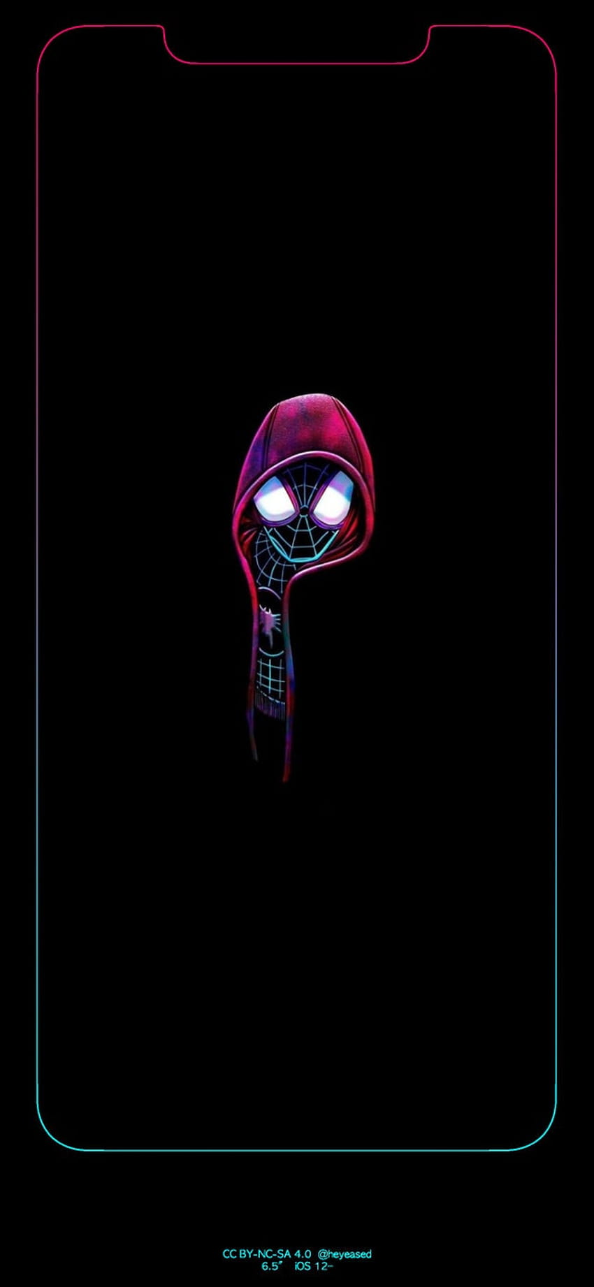 After seeing Spiderverse finally, I edited up the famous border, iphone 12 neon border HD phone wallpaper
