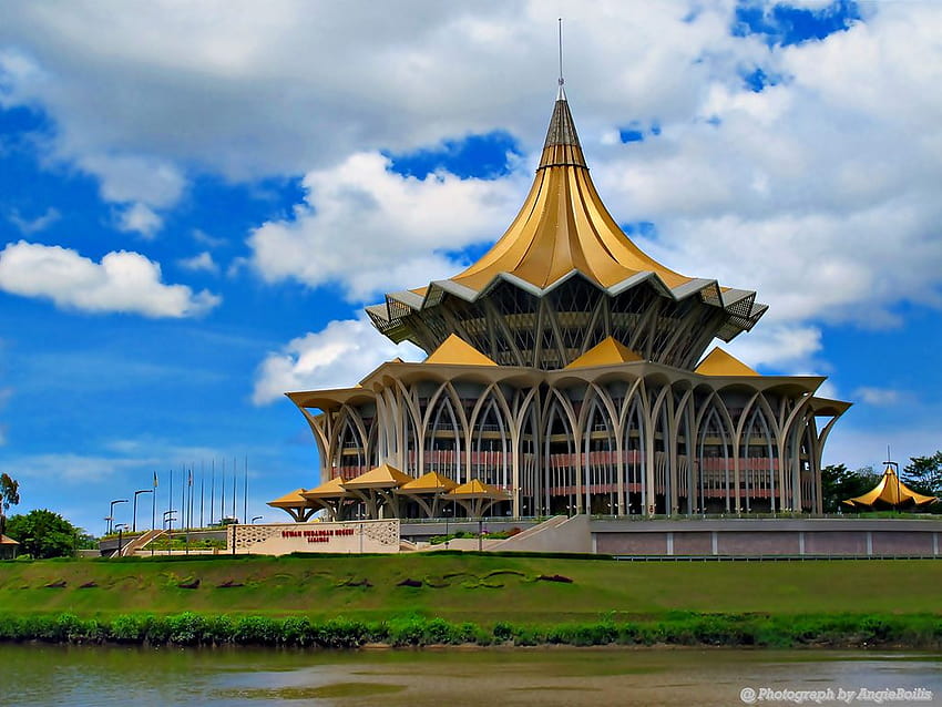 Asamblea Legislativa del Estado de Sarawak, Man Made, HQ Asamblea Legislativa del Estado de Sarawak fondo de pantalla