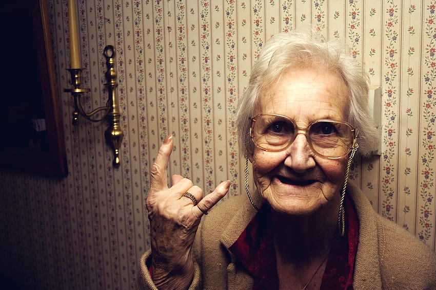 alte Menschen, Brillen, Rock and Roll, weißes Haar HD-Hintergrundbild