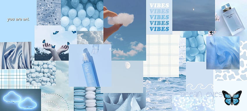 Light blue collage, baby blue collage HD wallpaper | Pxfuel