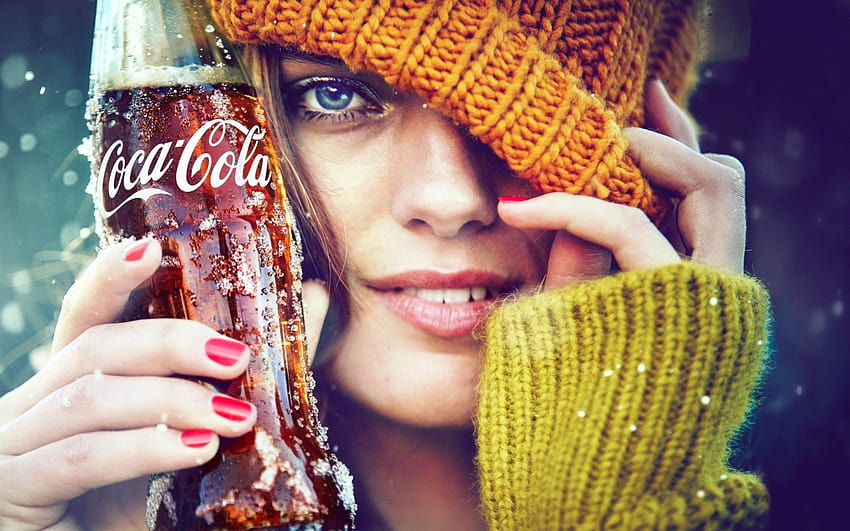 Coca Cola Winter Girl 11596 HD wallpaper