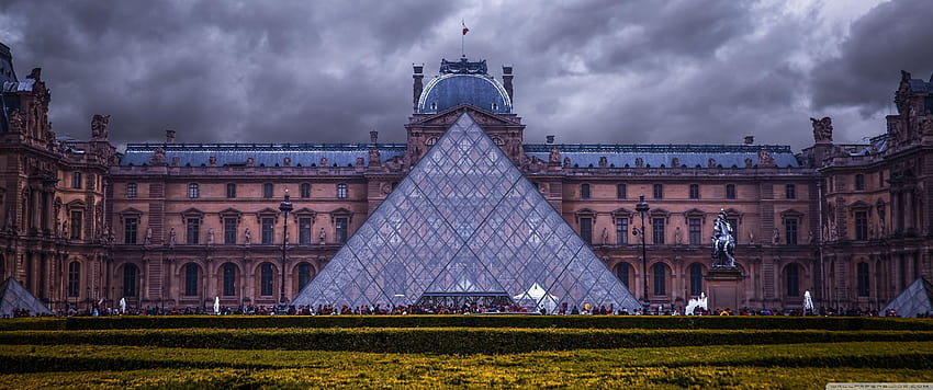 Museo del Louvre, París, Francia: ancha fondo de pantalla