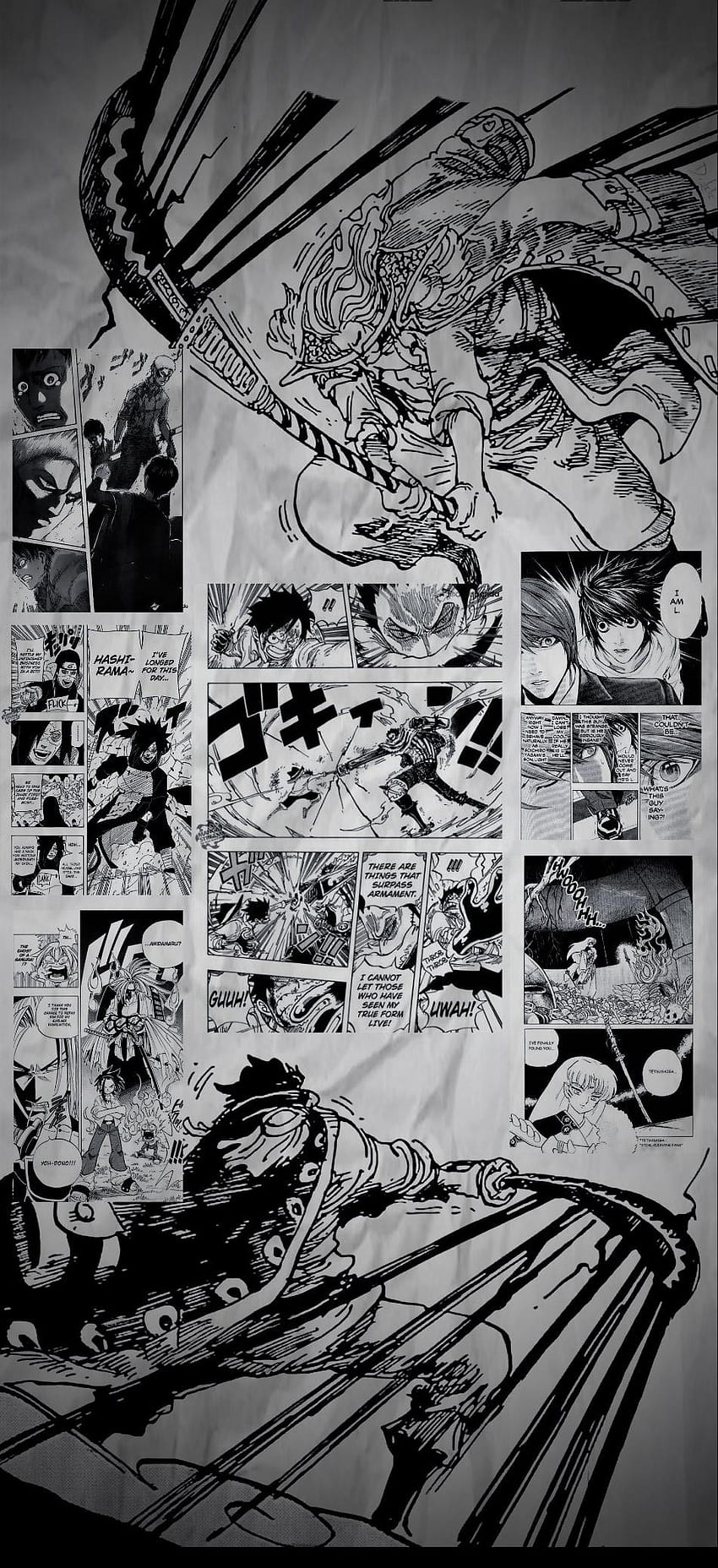 Wanted a manga panel phone so made one from my favorite scenes with one piece at the base of it. Enjoy! : r/OnePiece, one piece manga phone HD phone wallpaper