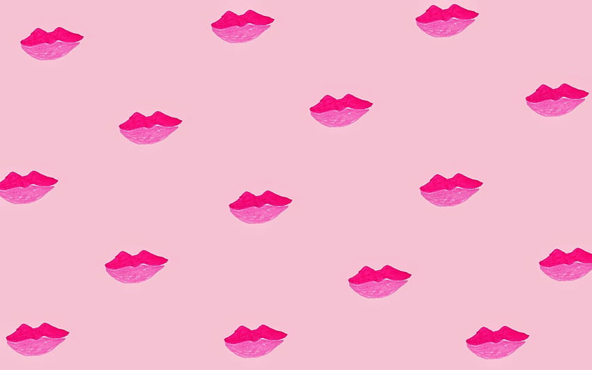 Lips Estetik Mac, pembe dudaklar HD duvar kağıdı