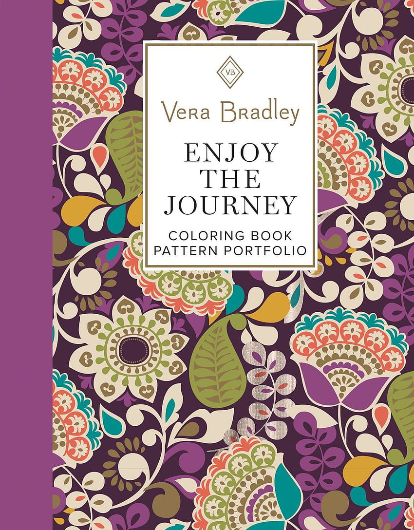 Vera Bradley Enjoy the Journey Coloring Book Pattern Portfolio Papel de parede de celular HD