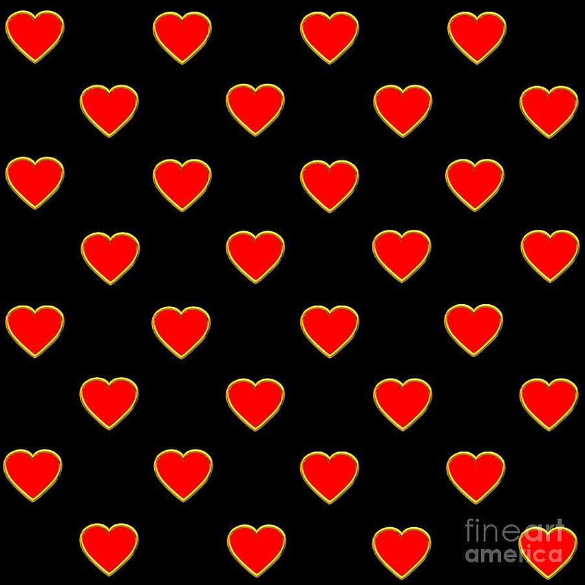 Red Hearts On A Black Backgrounds Saint Valentines Day Love And, red heart  black background HD phone wallpaper | Pxfuel