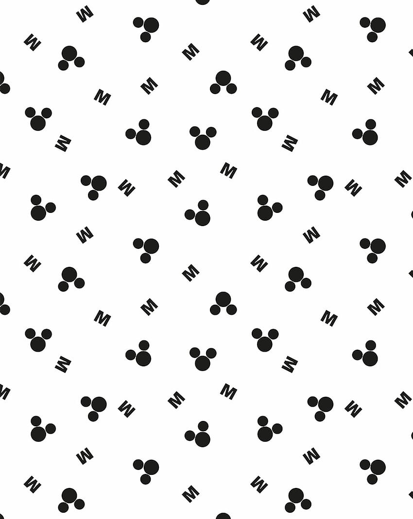 SHOP ¬©Disney Mickey Mouse Essence B&W Peel & Stick Removable – Olive et Oriel, mickey mouse pattern HD電話の壁紙