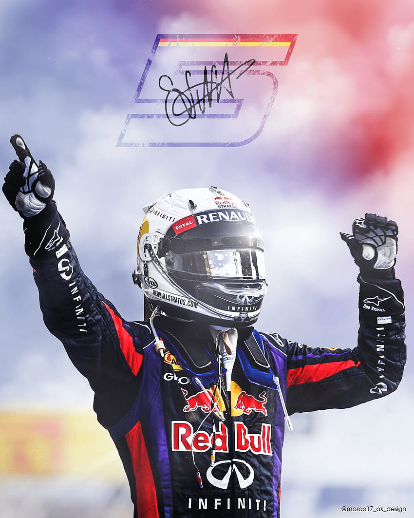 Sebastian Vettel Red Bull Artwork / auf Behance, Sebastian Vettel Telefon HD-Handy-Hintergrundbild
