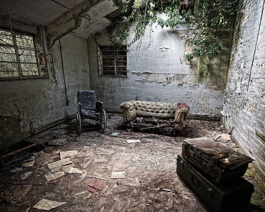 Quarto abandonado, casa abandonada papel de parede HD