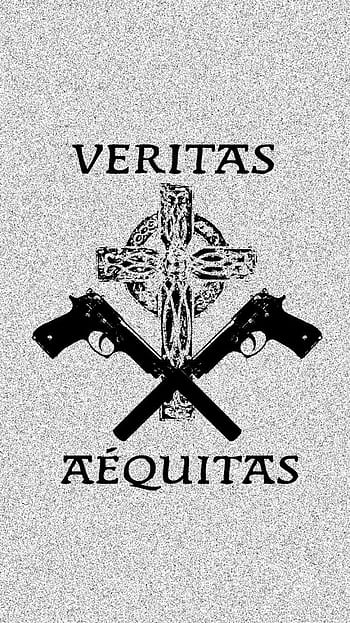 Veritas Aequitas Boondock Saints Temporary Tattoo Sticker  OhMyTat