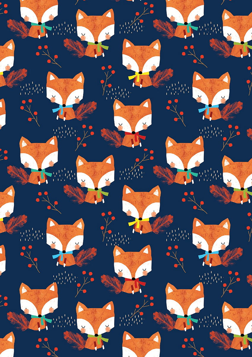 Fall fox patterns HD phone wallpaper | Pxfuel