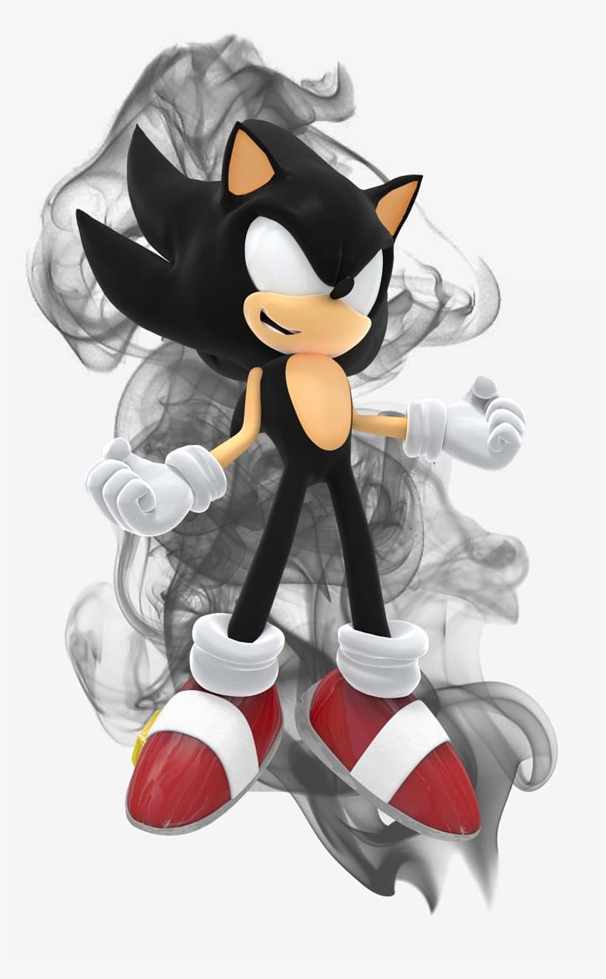 Sonic The Hedgehog Dark Super Sonic, membayangi landak yang berlari wallpaper ponsel HD
