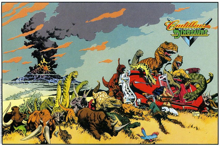 Saturday Morning Cartoons: Cadillacs and Dinosaurs – The Arcade HD wallpaper