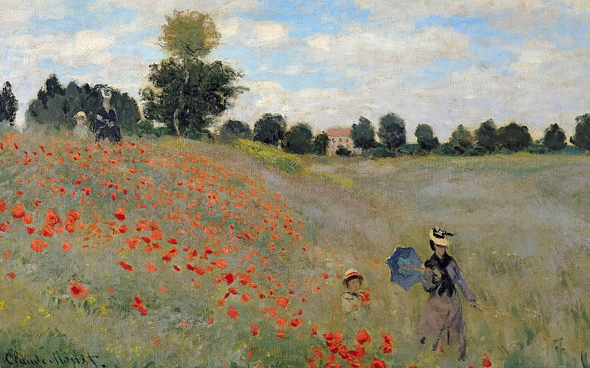Monet Poppies, claude monet HD wallpaper
