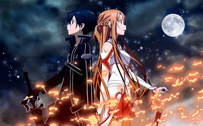 Download Anime Waifu Sword Art Online Asuna With Sword Wallpaper