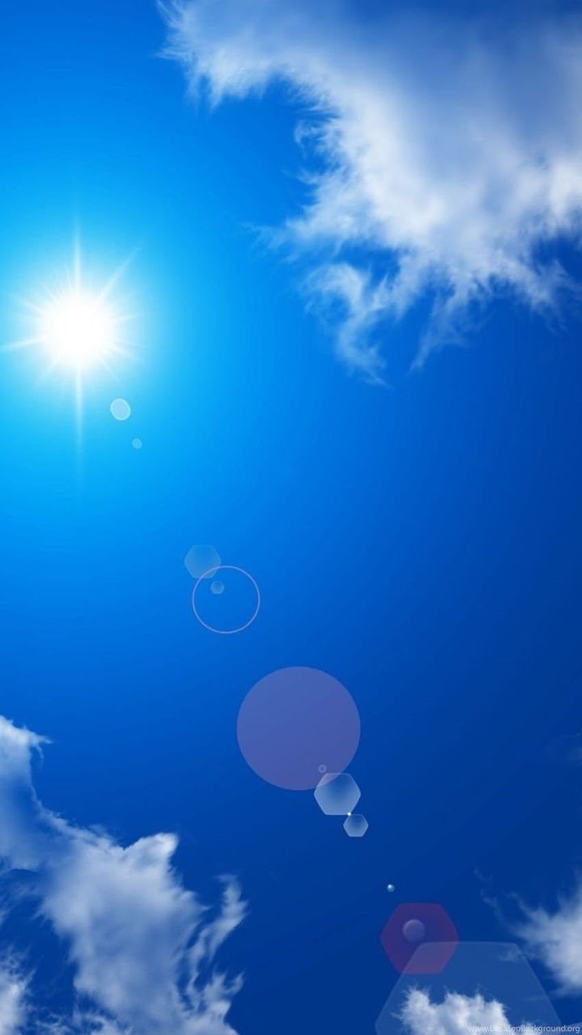 Android Summer season 720x1280 blue sky sun.jpg Arrière-plans, ciel bleu été Fond d'écran de téléphone HD