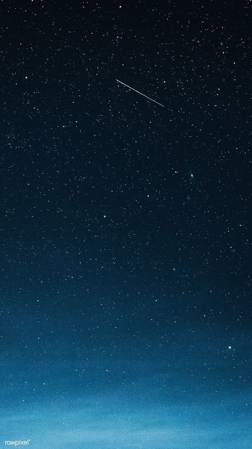 Shooting star in the dark blue sky over Greenland, sky and stars HD phone wallpaper