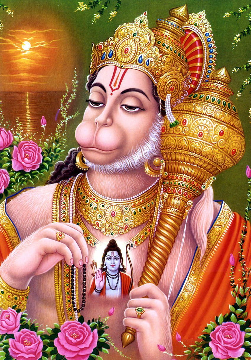 Sri Hanuman con Chalisa en la App Store, hanuman fondo de pantalla del teléfono