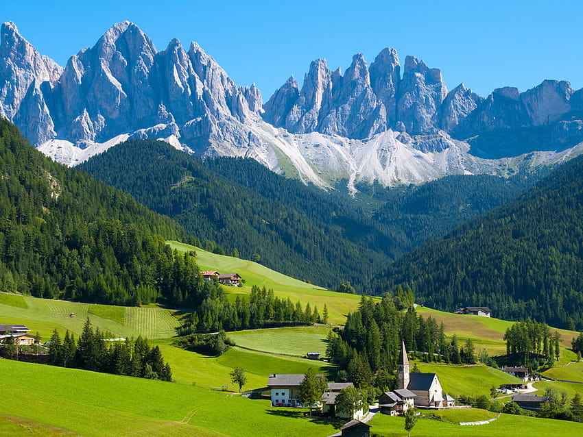 2 スイスの風景、緑のスイス 高画質の壁紙