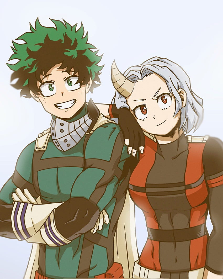 midoriya izuku and izumi kouta (boku no hero academia) drawn by nakamu_405