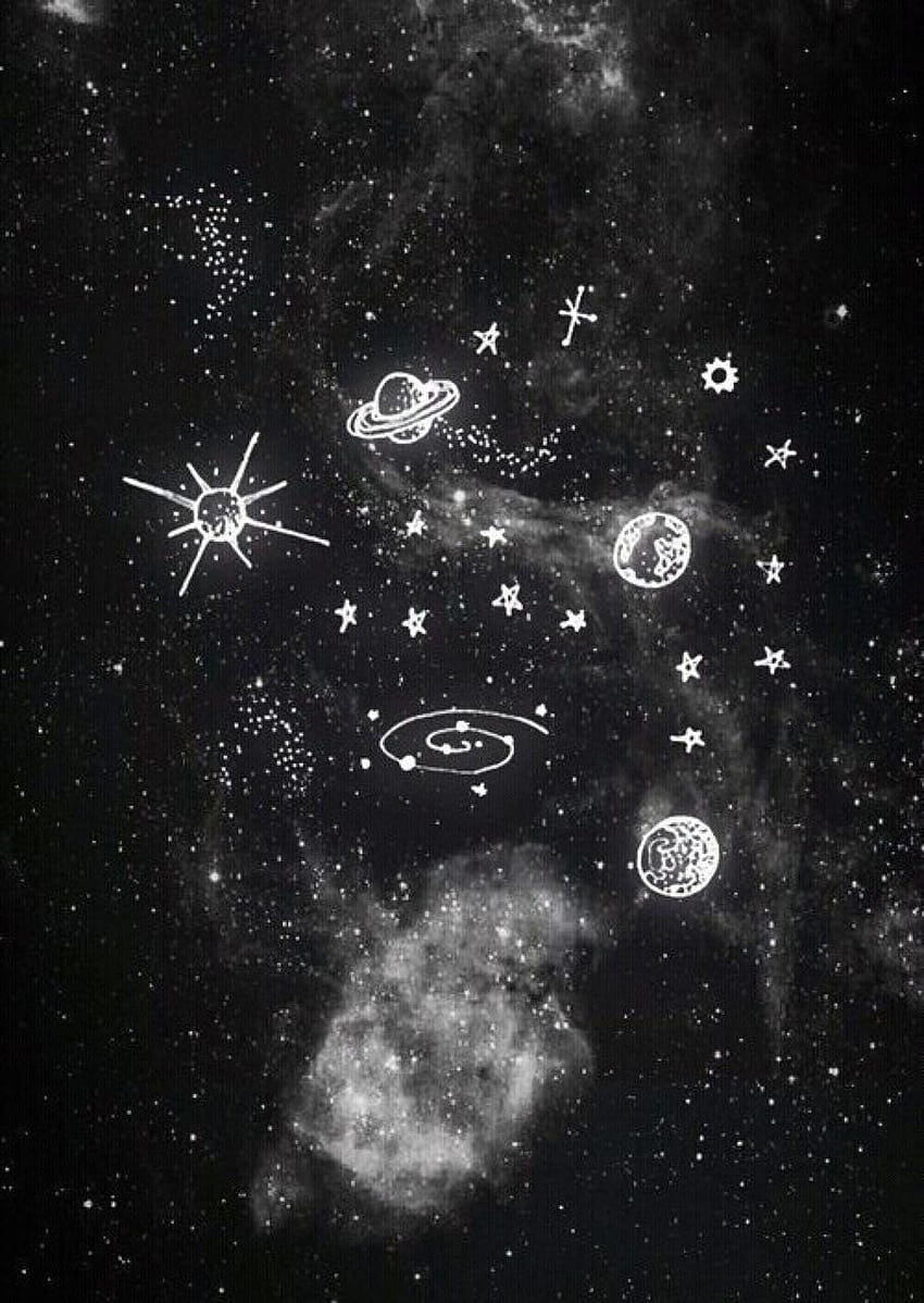 Aggregate more than 61 black and white galaxy wallpaper best - in ...