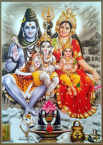Lord shiva with his family HD wallpapers | Pxfuel