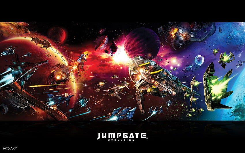 Jumpgate Evolution มหากาพย์การต่อสู้ในอวกาศไวด์สกรีน วอลล์เปเปอร์ HD