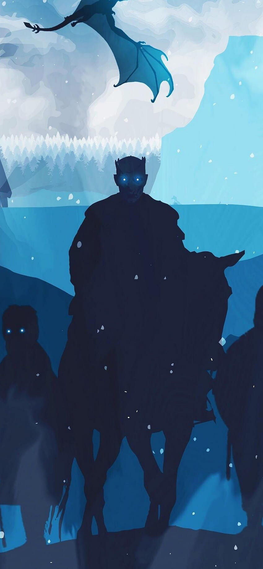 Night King White Walkers Army Minimalist Game of Thrones, game of thrones iphone HD phone wallpaper