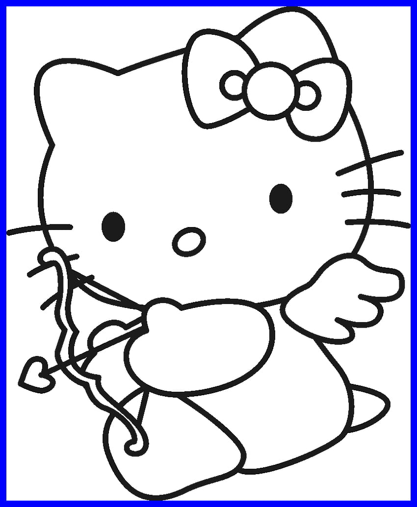Sorprendente ricamo stampabile da colorare di Hello Kitty, ciao estate gattino Sfondo del telefono HD