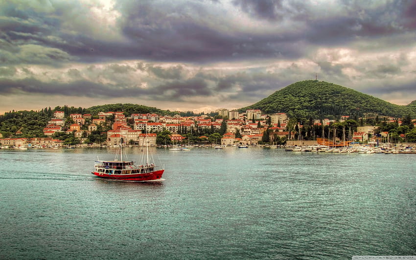 Dubrovnik, Croatia, Boat Ultra Backgrounds for U TV : Tablet : Smartphone HD wallpaper