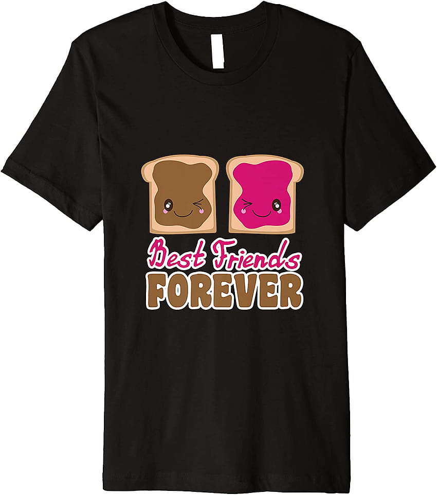 Cute Peanut Butter Jelly BFF Best Friends Forever Kawaii Tee: Дрехи, обувки и бижута HD тапет за телефон