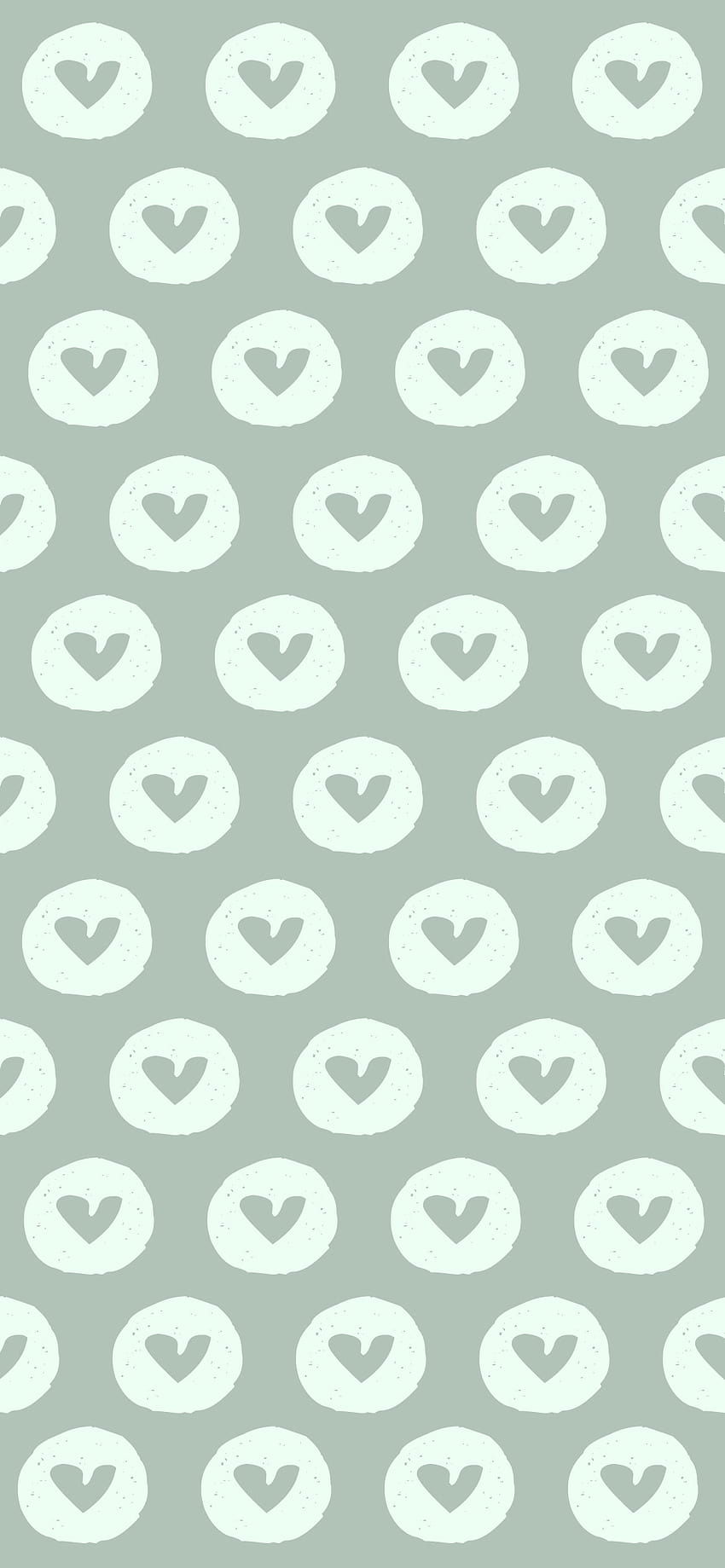 35 Estetica verde salvia: tanto cuore in cerchio, cuore estetico verde menta Sfondo del telefono HD