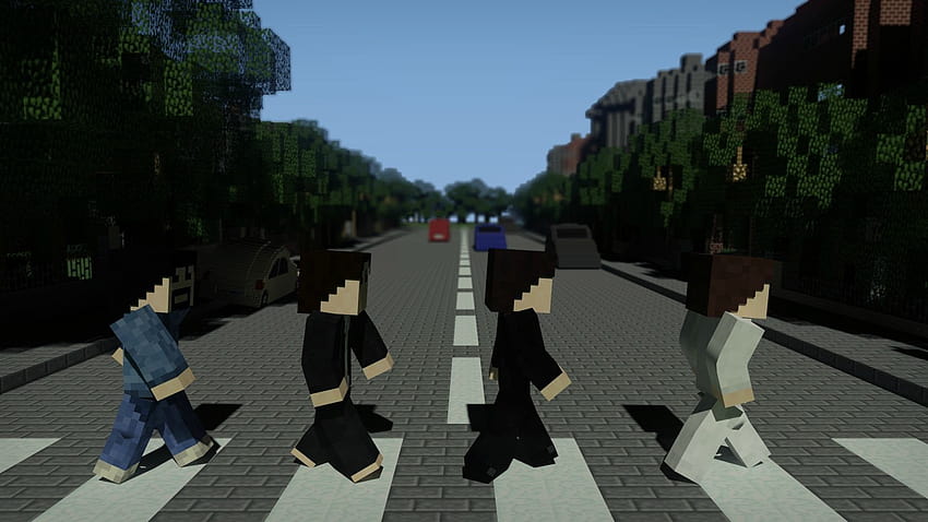 Abbey Road в Minecraft... : beatles, the beatles abbey road HD тапет