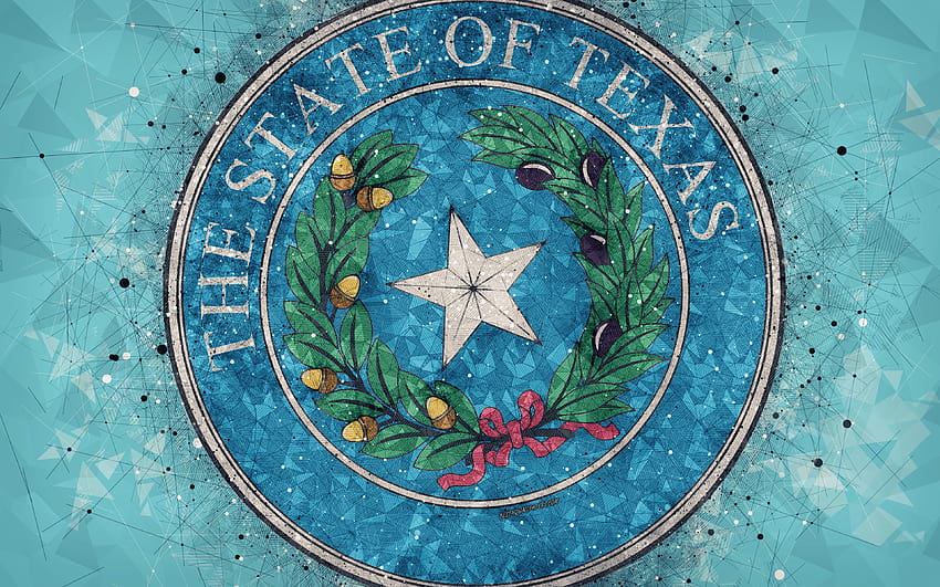 Seal of Texas, emblem, geometric art, Texas State Seal, American states ...