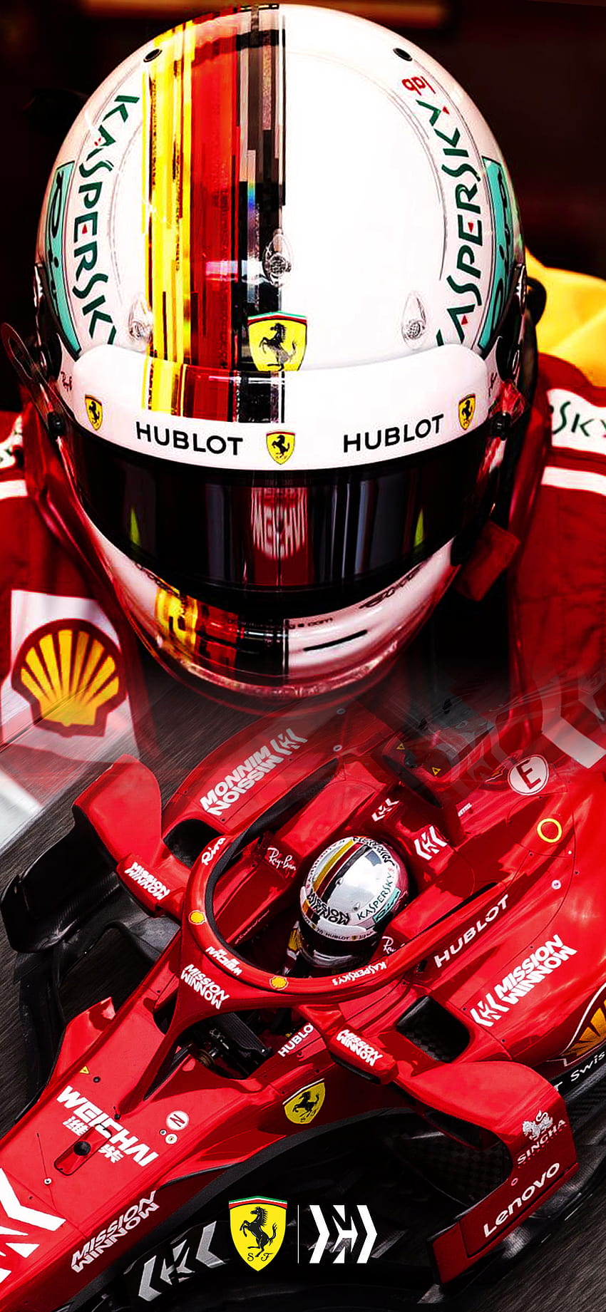 Ferrari Sebastian Vettel, vettel ferrari wallpaper ponsel HD