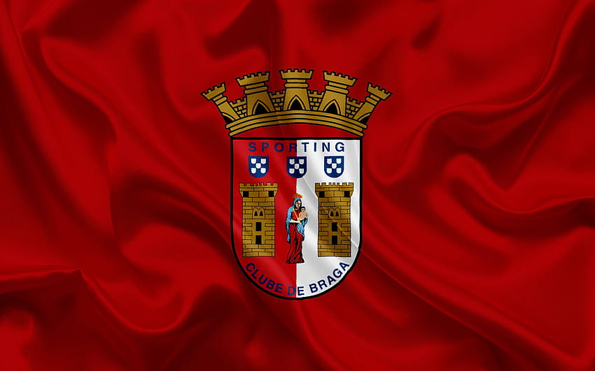 SC Braga, Football club, Braga emblem, logo, Braga, Portugal, football, Portuguese football club with resolution 2560x1600. High Quality HD wallpaper