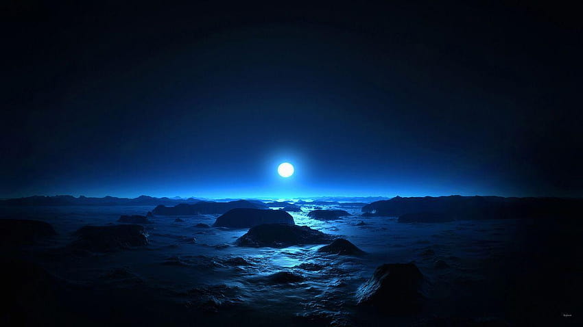 Beautiful Romantic Moonlight, moon full light HD wallpaper