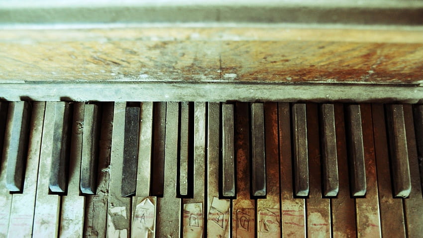 abandoned, Piano, Old, Music, Texture / and Mobile Backgrounds, old music HD wallpaper