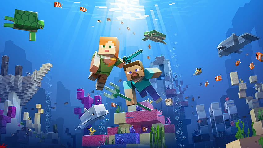 Mise à jour aquatique de Minecraft, mcpe Fond d'écran HD