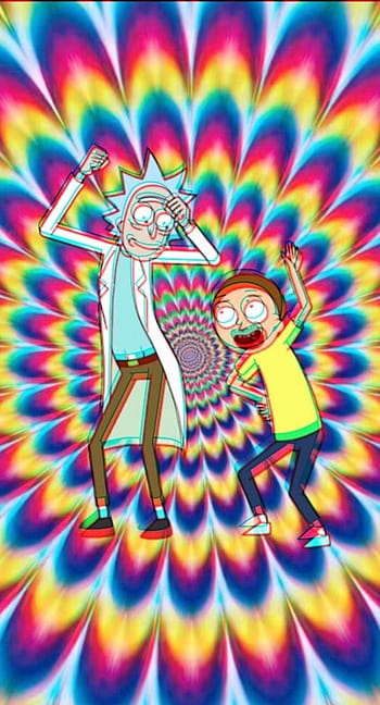 Download Rick And Morty Trippy Colorful Backdrop Wallpaper  Wallpaperscom