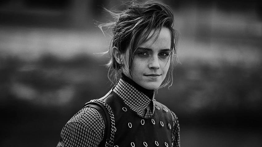 Emma Watson, English Actress, Celebrity, Monochrome, , Background, Vpjp9h HD wallpaper
