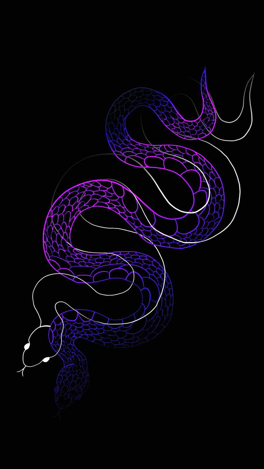 Snake Dark Art IPhone, dark drawing HD phone wallpaper