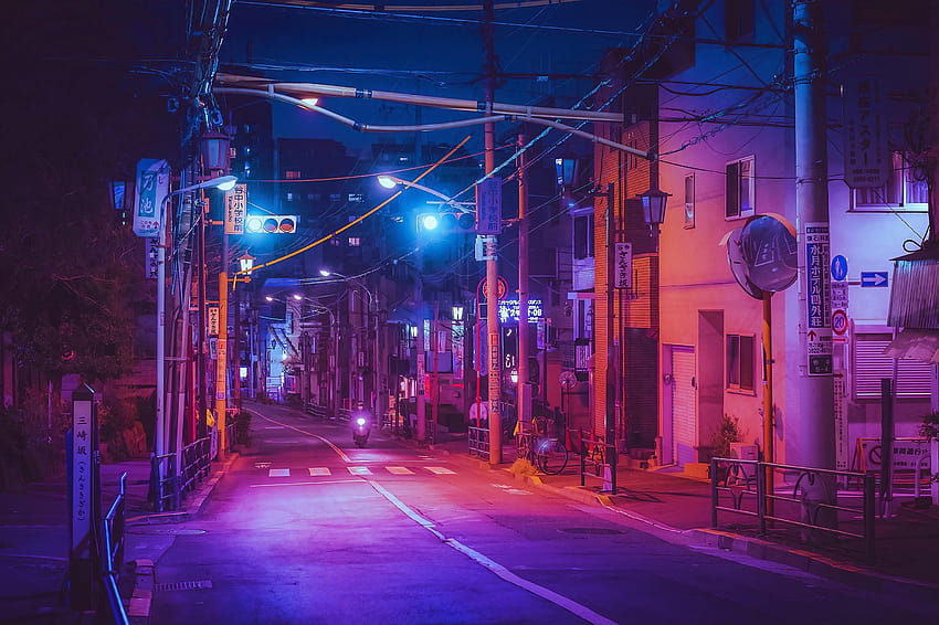 Tokio neón retro fondo de pantalla