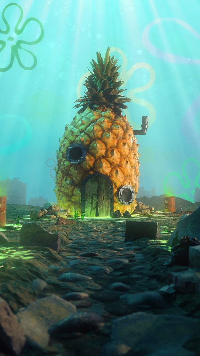 Rumah Spongebob iPhone, nanas spongebob wallpaper ponsel HD