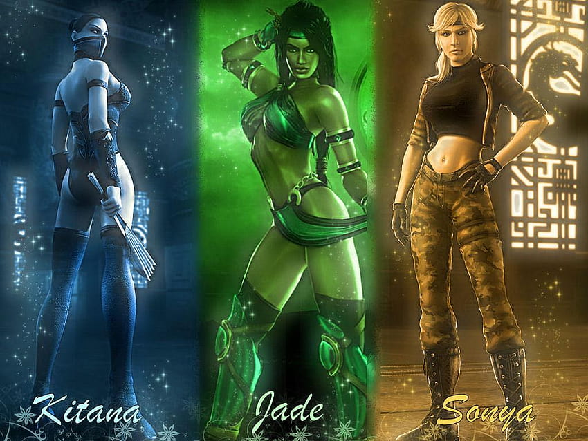 Garotas Do Mortal Kombat Kitana Jade E Sonya Blade Sobcontrollers HD wallpaper
