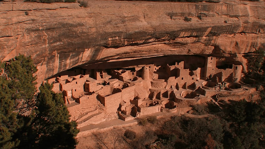 American Indian dwellings at Mesa Verde National Park in Colorado HD wallpaper