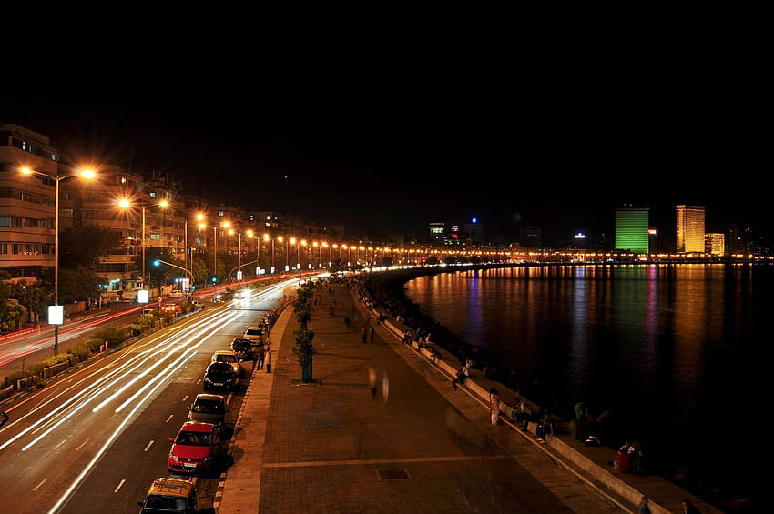Night View Marine Drive Mumbai 28328 HD wallpaper